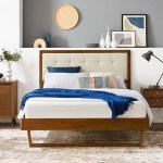Willow Wood Queen Platform Bed With Angular Frame - Image 11