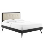 Willow Wood Queen Platform Bed With Splayed Legs - Image 4