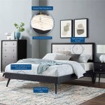 Willow Wood Queen Platform Bed With Splayed Legs - Image 16