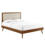 Willow Wood Queen Platform Bed With Splayed Legs - Image 30