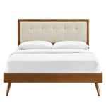 Willow Wood Queen Platform Bed With Splayed Legs - Image 35