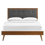 Willow Wood Queen Platform Bed With Splayed Legs - Image 48