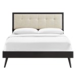 Willow Wood King Platform Bed With Splayed Legs - Image 9