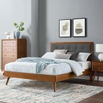 Willow Wood King Platform Bed With Splayed Legs - Image 50
