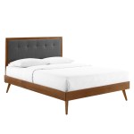 Willow Wood King Platform Bed With Splayed Legs - Image 43