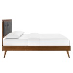 Willow Wood King Platform Bed With Splayed Legs - Image 47
