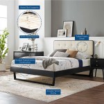 Bridgette Wood Full Platform Bed With Angular Frame - Image 3