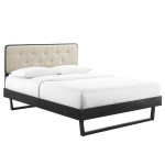 Bridgette Wood Full Platform Bed With Angular Frame - Image 4