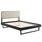Bridgette Wood Full Platform Bed With Angular Frame - Image 7