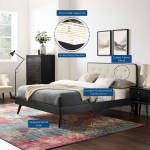 Bridgette Wood Full Platform Bed With Splayed Legs - Image 12