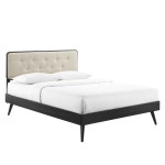 Bridgette Wood Full Platform Bed With Splayed Legs - Image 4