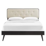 Bridgette Wood Full Platform Bed With Splayed Legs - Image 9