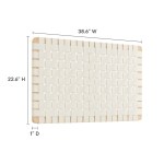 Sparta Weave Wall-Mount Vegan Leather Twin Headboard - Image 5