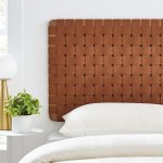 Sparta Weave Wall-Mount Vegan Leather Twin Headboard - Image 34