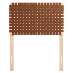 Sparta Weave Vegan Leather Twin Headboard - Image 16