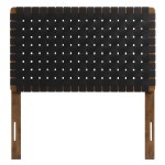 Sparta Weave Vegan Leather Twin Headboard - Image 24