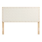 Sparta Weave Vegan Leather Full Headboard - Image 6