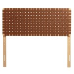 Sparta Weave Vegan Leather Full Headboard - Image 15