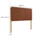 Sparta Weave Vegan Leather Full Headboard - Image 13