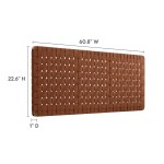 Sparta Weave Wall-Mount Vegan Leather Queen Headboard - Image 26