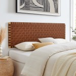 Sparta Weave Wall-Mount Vegan Leather King Headboard - Image 15
