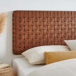 Sparta Weave Wall-Mount Vegan Leather King Headboard - Image 30
