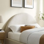Resort Upholstered Fabric Arched Round Full Platform Bed - Image 11