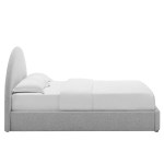 Resort Upholstered Fabric Arched Round Full Platform Bed - Image 16