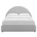Resort Upholstered Fabric Arched Round Full Platform Bed - Image 17