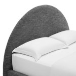Resort Upholstered Fabric Arched Round Queen Platform Bed - Image 27