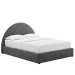 Resort Upholstered Fabric Arched Round King Platform Bed - Image 21