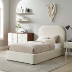 Keynote Performance Velvet Curved Twin Platform Bed - Image 10