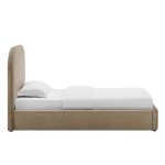 Keynote Performance Velvet Curved Twin Platform Bed - Image 16