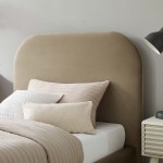 Keynote Performance Velvet Curved Twin Platform Bed - Image 20