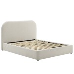 Keynote Upholstered Fabric Curved King Platform Bed - Image 6