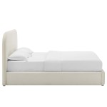Keynote Performance Velvet Curved King Platform Bed - Image 7