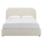 Keynote Performance Velvet Curved King Platform Bed - Image 8