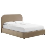 Keynote Performance Velvet Curved King Platform Bed - Image 12