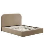 Keynote Performance Velvet Curved King Platform Bed - Image 15