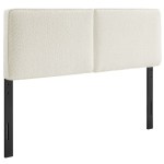Lindee Boucle Fabric King Headboard - Image 3