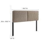 Lindee Boucle Fabric King Headboard - Image 13