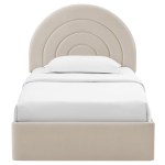 Solana Arched Performance Velvet Twin Platform Bed - Image 8