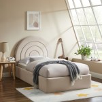 Solana Arched Performance Velvet Twin Platform Bed