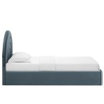 Solana Arched Performance Velvet Twin Platform Bed - Image 16