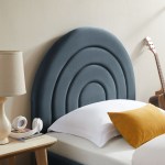 Solana Arched Performance Velvet Twin Platform Bed - Image 20