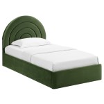 Solana Arched Performance Velvet Twin Platform Bed - Image 21