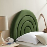 Solana Arched Performance Velvet Twin Platform Bed - Image 29