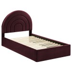 Solana Arched Performance Velvet Twin Platform Bed - Image 33