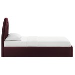 Solana Arched Performance Velvet Twin Platform Bed - Image 34