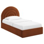 Solana Arched Performance Velvet Twin Platform Bed - Image 39
